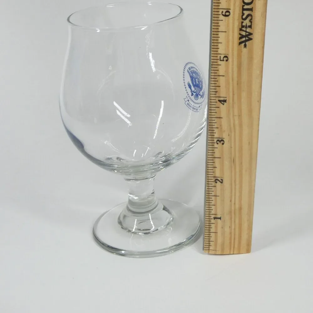 White House Goblet Wine Water Glass w/Blue Seal Logo